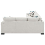 Ashford Sleeper Sectional Sofa - Greige Chenille with Pull-Out Memory Foam Bed & 6 Accent Pillows – view 9