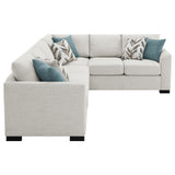 Ashford Sleeper Sectional Sofa - Greige Chenille with Pull-Out Memory Foam Bed & 6 Accent Pillows – view 13