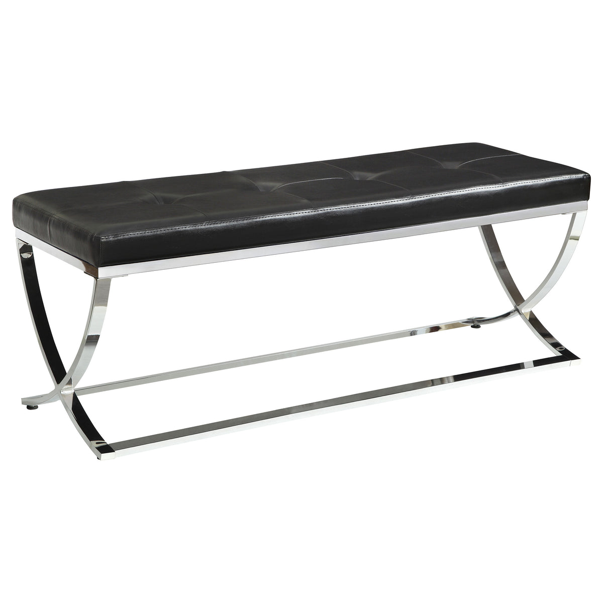Walton Tufted Leatherette Accent Bench - 