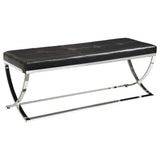 Walton Tufted Leatherette Accent Bench - 