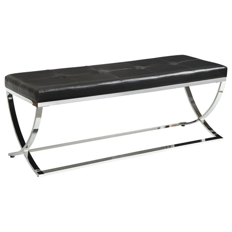 Walton Tufted Leatherette Accent Bench - 