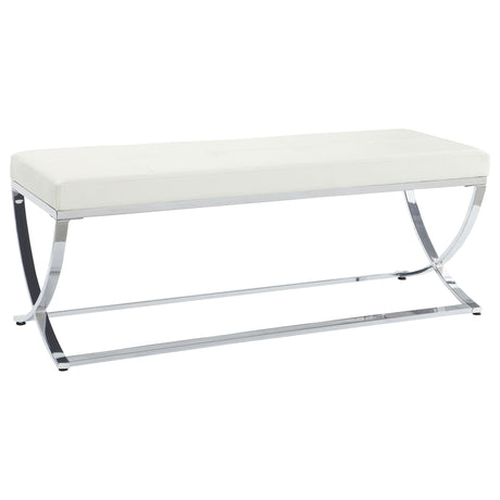 Walton Tufted Leatherette Accent Bench - 