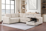 Devonshire Sleeper Sectional with Pop-Up Bed & Storage Chaise - Camel Corduroy – view 3