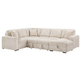Devonshire Sleeper Sectional with Pop-Up Bed & Storage Chaise - Camel Corduroy – view 7