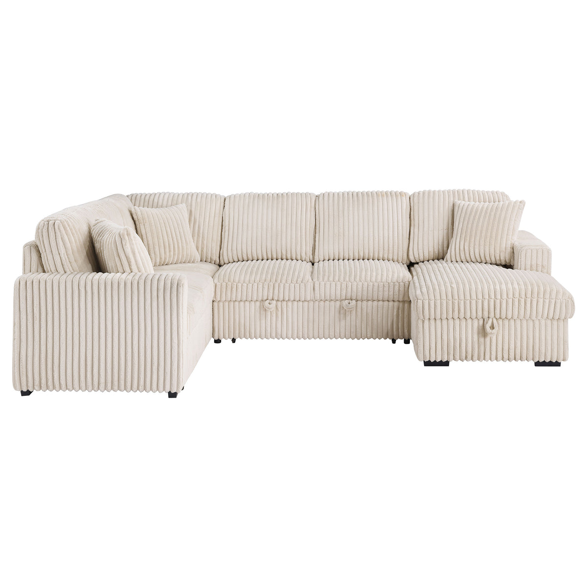 Devonshire Sleeper Sectional with Pop-Up Bed & Storage Chaise - Camel Corduroy – view 9