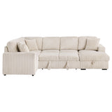 Devonshire Sleeper Sectional with Pop-Up Bed & Storage Chaise - Camel Corduroy – view 10