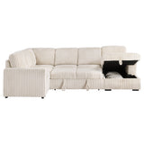 Devonshire Sleeper Sectional with Pop-Up Bed & Storage Chaise - Camel Corduroy – view 11