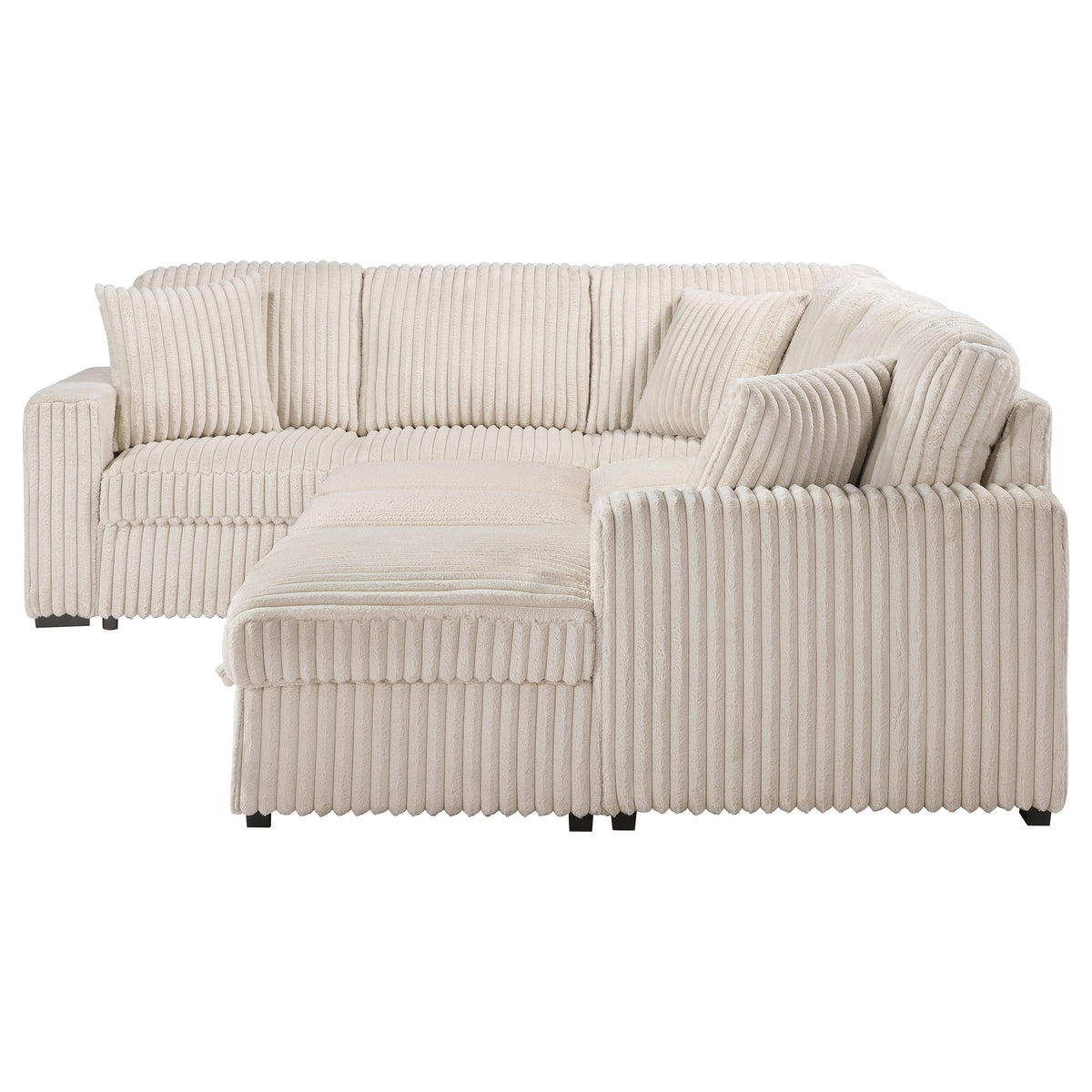 Devonshire Sleeper Sectional with Pop-Up Bed & Storage Chaise - Camel Corduroy – view 13