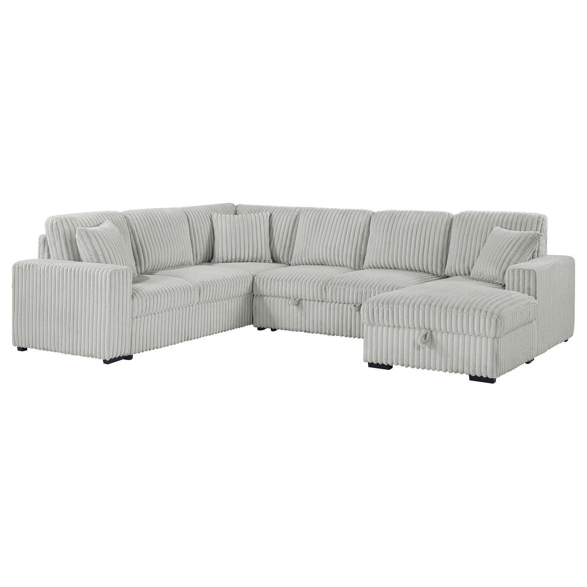 Devonshire Sleeper Sectional Sofa with Storage Chaise & Pop-Up Bed