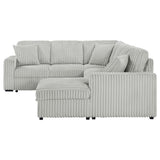 Devonshire Sleeper Sectional Sofa with Storage Chaise & Pop-Up Bed - Grey Corduroy – view 12