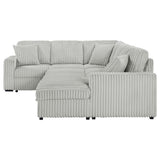 Devonshire Sleeper Sectional Sofa with Storage Chaise & Pop-Up Bed - Grey Corduroy – view 13