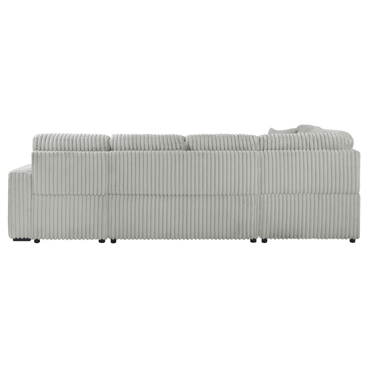 Devonshire Sleeper Sectional Sofa with Storage Chaise & Pop-Up Bed - Grey Corduroy – view 14