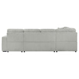 Devonshire Sleeper Sectional Sofa with Storage Chaise & Pop-Up Bed - Grey Corduroy – view 14