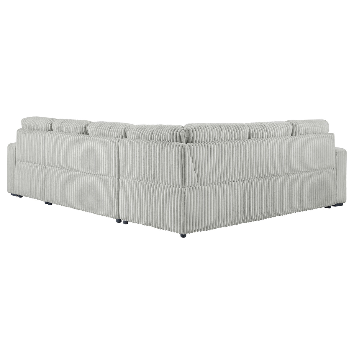 Devonshire Sleeper Sectional Sofa with Storage Chaise & Pop-Up Bed - Grey Corduroy – view 15