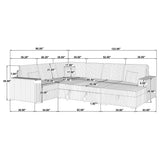 Devonshire Sleeper Sectional Sofa with Storage Chaise & Pop-Up Bed - Grey Corduroy – view 18
