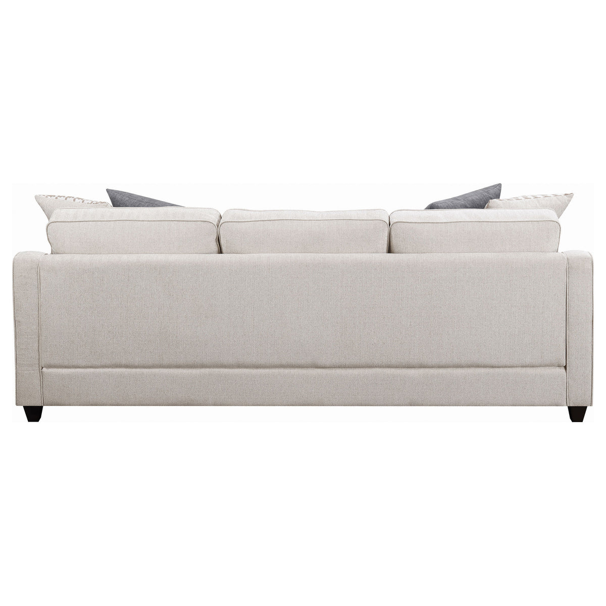 Mcloughlin Sloped Arm Sectional with Reversible Chaise - Platinum Chenille, Espresso Tapered Feet – view 5