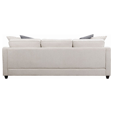 Mcloughlin Sloped Arm Sectional with Reversible Chaise - Platinum Chenille, Espresso Tapered Feet – view 5