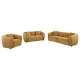 Aleisha Channel-Back Chenille Sofa, Loveseat & Chair - 3pcs- Sofa + Loveseat + Chair