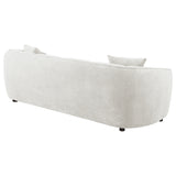 Aleisha Channel-Back Chenille Sofa, Loveseat & Accent Chair - Rounded Shelter Arms in Ivory, Living Room Sets – view 10