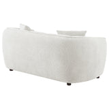 Aleisha Channel-Back Chenille Sofa, Loveseat & Accent Chair - Rounded Shelter Arms in Ivory, Living Room Sets – view 18