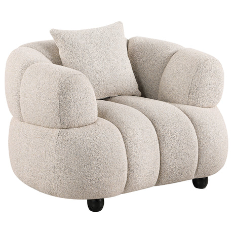 Whitney Channel Tufted Boucle Sofa, Loveseat & Accent Chair - Accent Chair