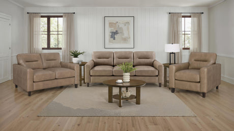Scotland Track Arm Sofa, Loveseat & Chair - 3pcs- Sofa + Loveseat + Chair