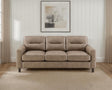 Scotland Track Arm Sofa, Loveseat & Chair - Brown Faux Leather Living Room Sets – view 1