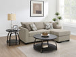 Storey Sleeper Sectional Chaise Sofa - Camel Chenille with Pull-Out Bed & Geometric Accent Pillows – view 1