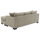 Storey Sleeper Sectional Chaise Sofa - Camel Chenille with Pull-Out Bed & Geometric Accent Pillows – view 13