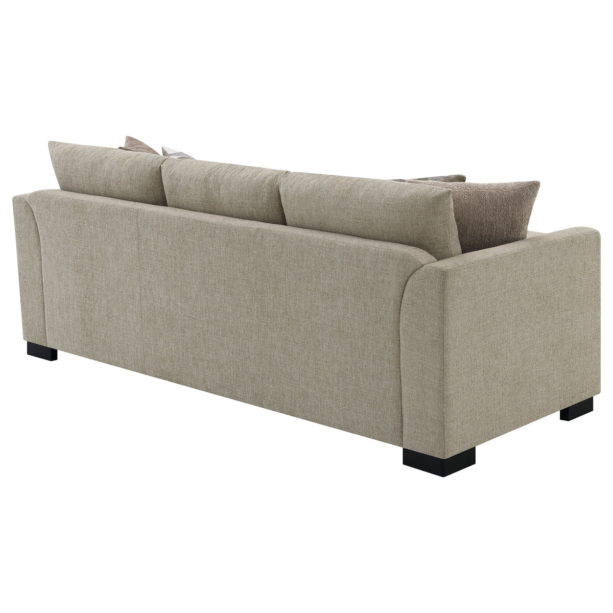 Storey Sleeper Sectional Chaise Sofa - Camel Chenille with Pull-Out Bed & Geometric Accent Pillows – view 14