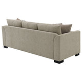 Storey Sleeper Sectional Chaise Sofa - Camel Chenille with Pull-Out Bed & Geometric Accent Pillows – view 14