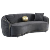 Brookside Curved Velvet Sofa & Loveseat - Sofa