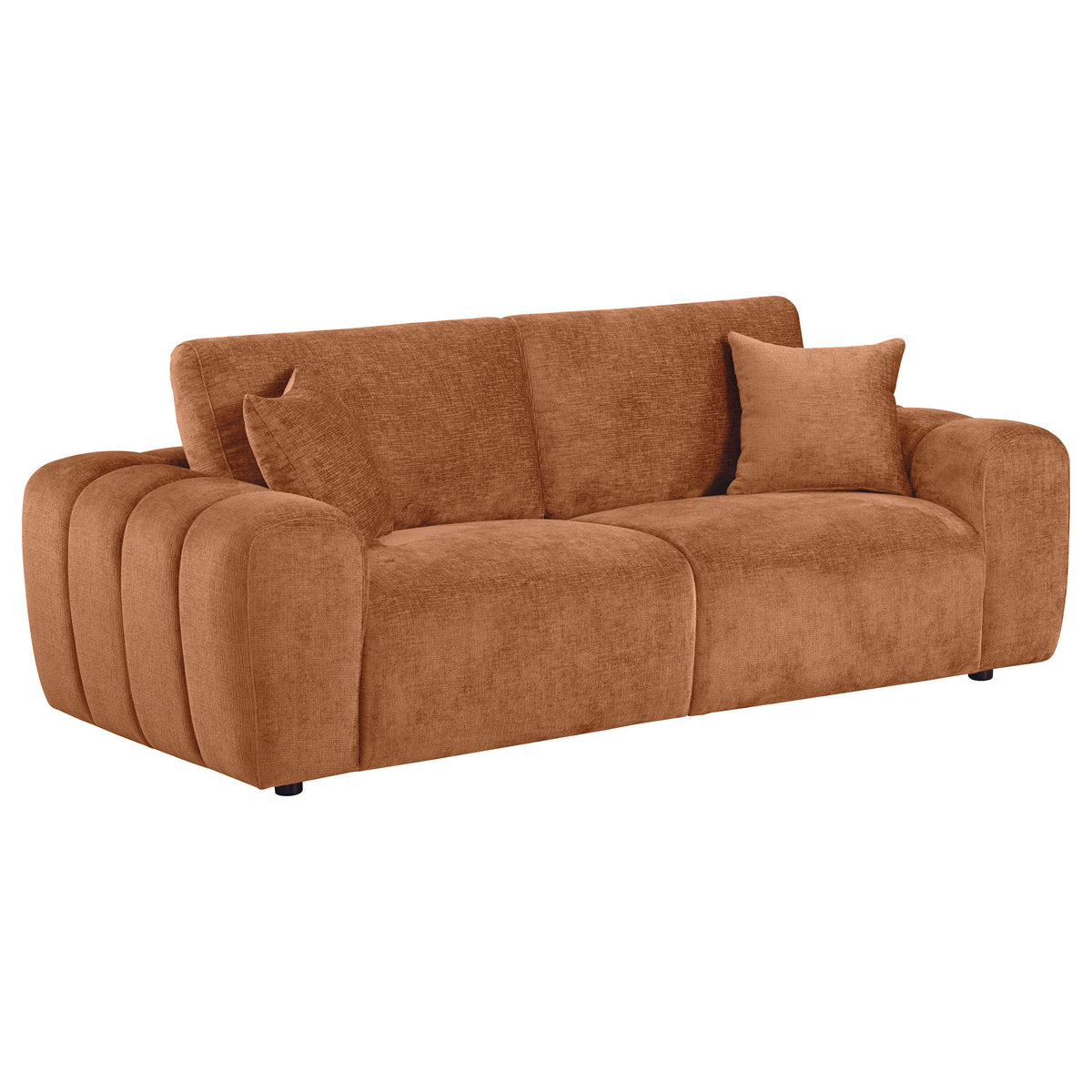 Burnett Wide Arm Chenille Sofa, Loveseat, Chair & Ottoman - Sofa
