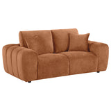 Burnett Wide Arm Chenille Sofa, Loveseat, Chair & Ottoman - Loveseat