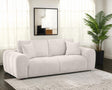 Burnett Wide Arm Chenille Sofa, Loveseat, Chair & Ottoman - Sculptural Ivory Living Room Sets – view 1
