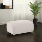 Burnett Wide Arm Chenille Sofa, Loveseat, Chair & Ottoman - Sculptural Ivory Living Room Sets - lifestyle