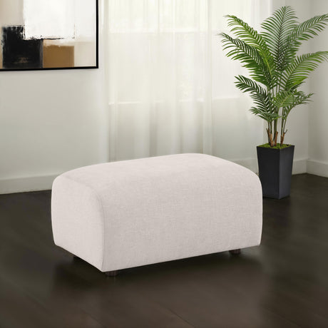 Burnett Wide Arm Chenille Sofa, Loveseat, Chair & Ottoman - Sculptural Ivory Living Room Sets - lifestyle