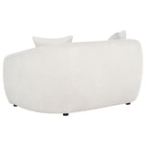 Isabella Curved Sofa, Loveseat & Accent Chair - Sloped Arms in Sand Fabric, Contemporary Living Room Sets – view 17