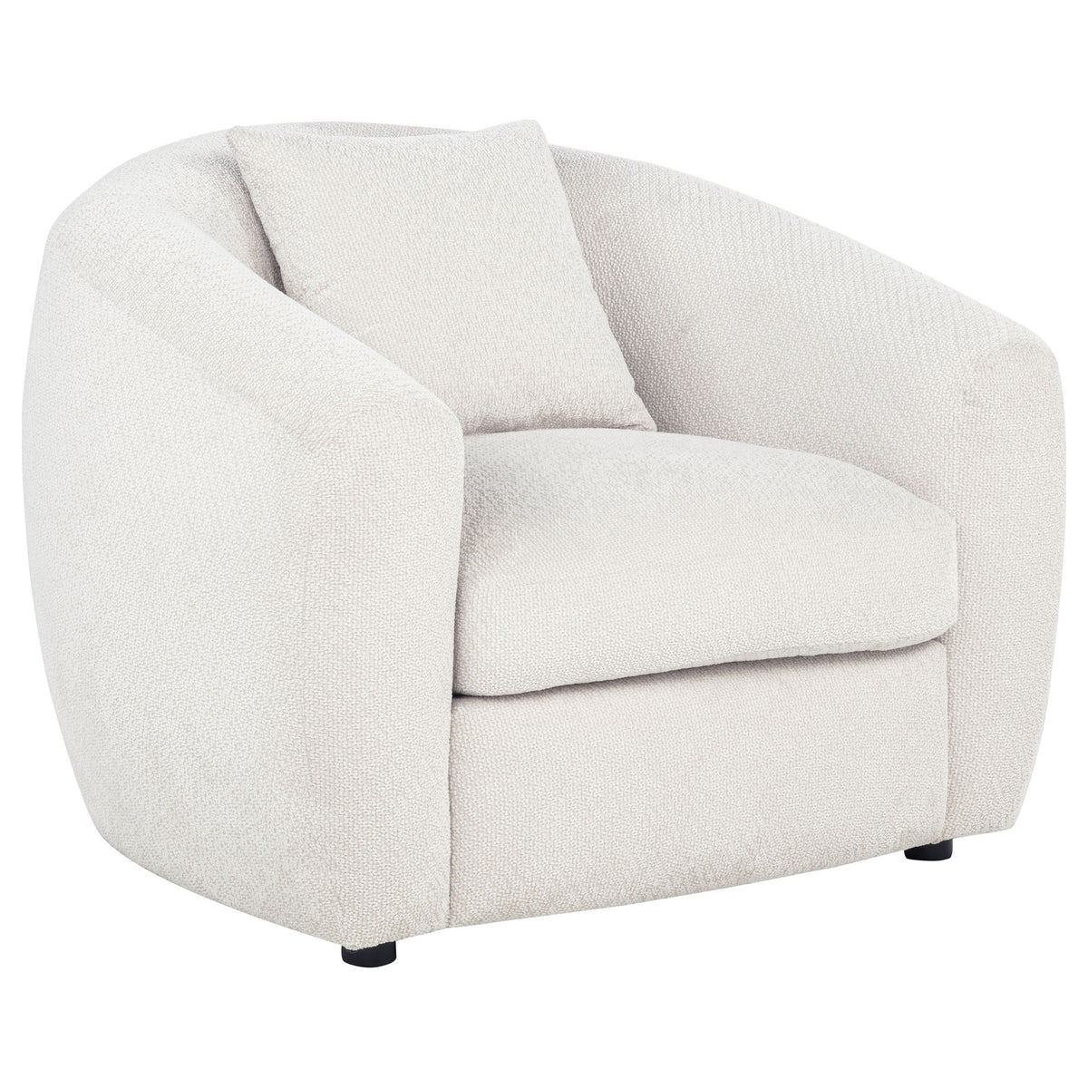 Isabella Curved Sofa, Loveseat & Accent Chair - Accent Chair