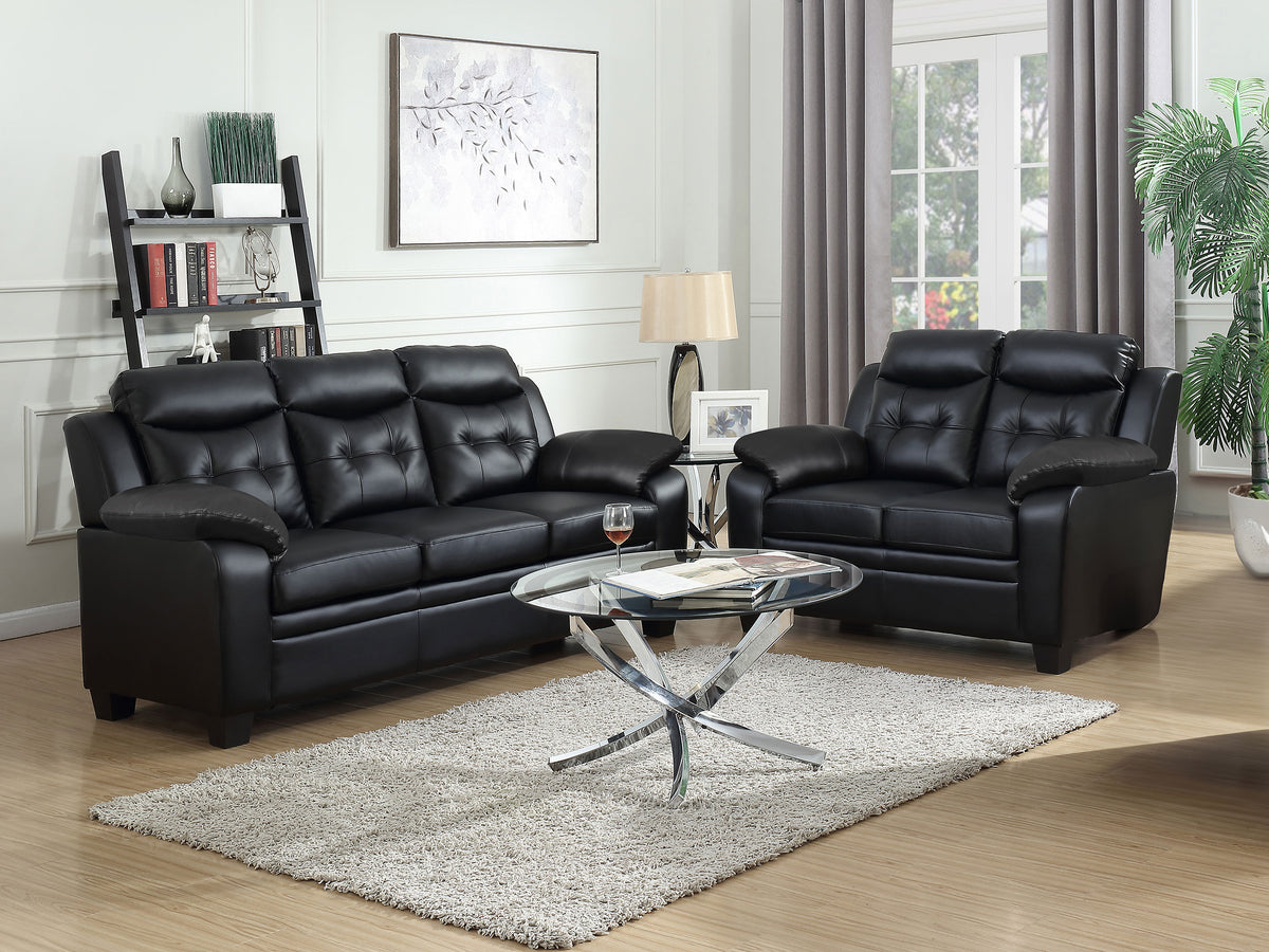 Finley Tufted Sofa, Loveseat & Chair - 2pcs- Sofa + Loveseat