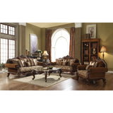 Jardena Carved Camel Back Sofa, Loveseat & Chair