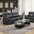 Arabella Pillow-Top Arm Sofa, Loveseat & Chair - Grey Faux Leather Living Room Sets with Dark Brown Legs – view 1