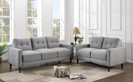 Bowen Track Arm Tufted Sofa, Loveseat & Chair - 2pcs- Sofa + Loveseat