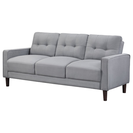 Bowen Track Arm Tufted Sofa, Loveseat & Chair - Small-Space Grey Performance Fabric Living Room Sets – view 10