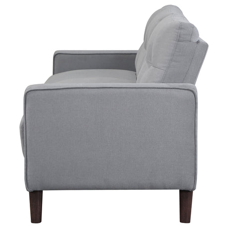 Bowen Track Arm Tufted Sofa, Loveseat & Chair - Small-Space Grey Performance Fabric Living Room Sets – view 11