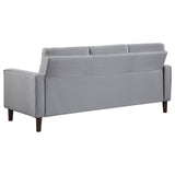 Bowen Track Arm Tufted Sofa, Loveseat & Chair - Small-Space Grey Performance Fabric Living Room Sets – view 12