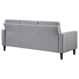 Bowen Track Arm Tufted Sofa, Loveseat & Chair - Small-Space Grey Performance Fabric Living Room Sets – view 13