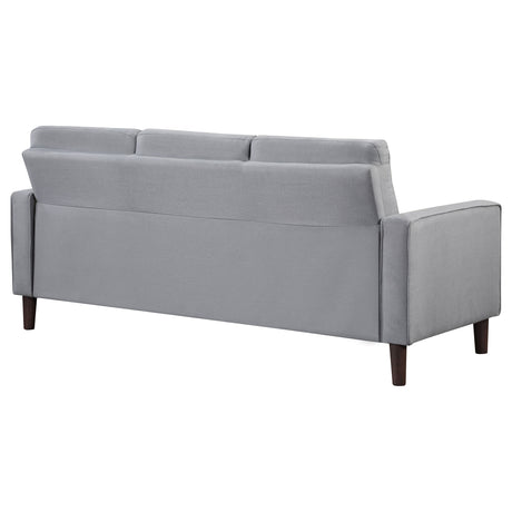 Bowen Track Arm Tufted Sofa, Loveseat & Chair - Small-Space Grey Performance Fabric Living Room Sets – view 13