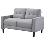 Bowen Track Arm Tufted Sofa, Loveseat & Chair - Small-Space Grey Performance Fabric Living Room Sets – view 19