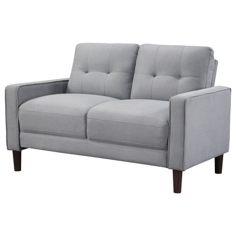 Bowen Track Arm Tufted Sofa, Loveseat & Chair - Small-Space Grey Performance Fabric Living Room Sets – view 19